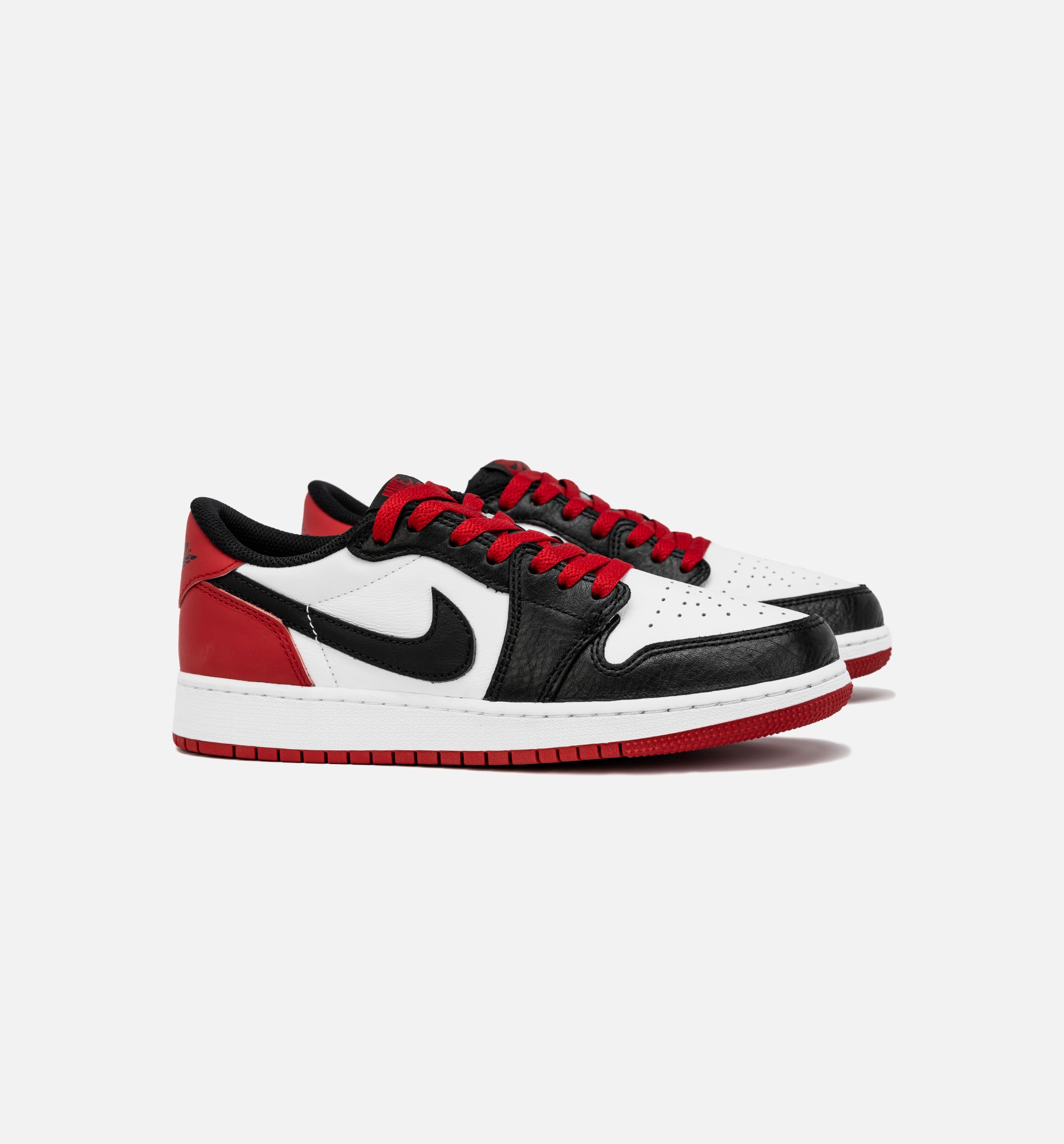 Air Jordan 1 Retro Low OG Black Toe Grade School Lifestyle Shoe - White/Red Free Shipping、mySite、dreamappss
