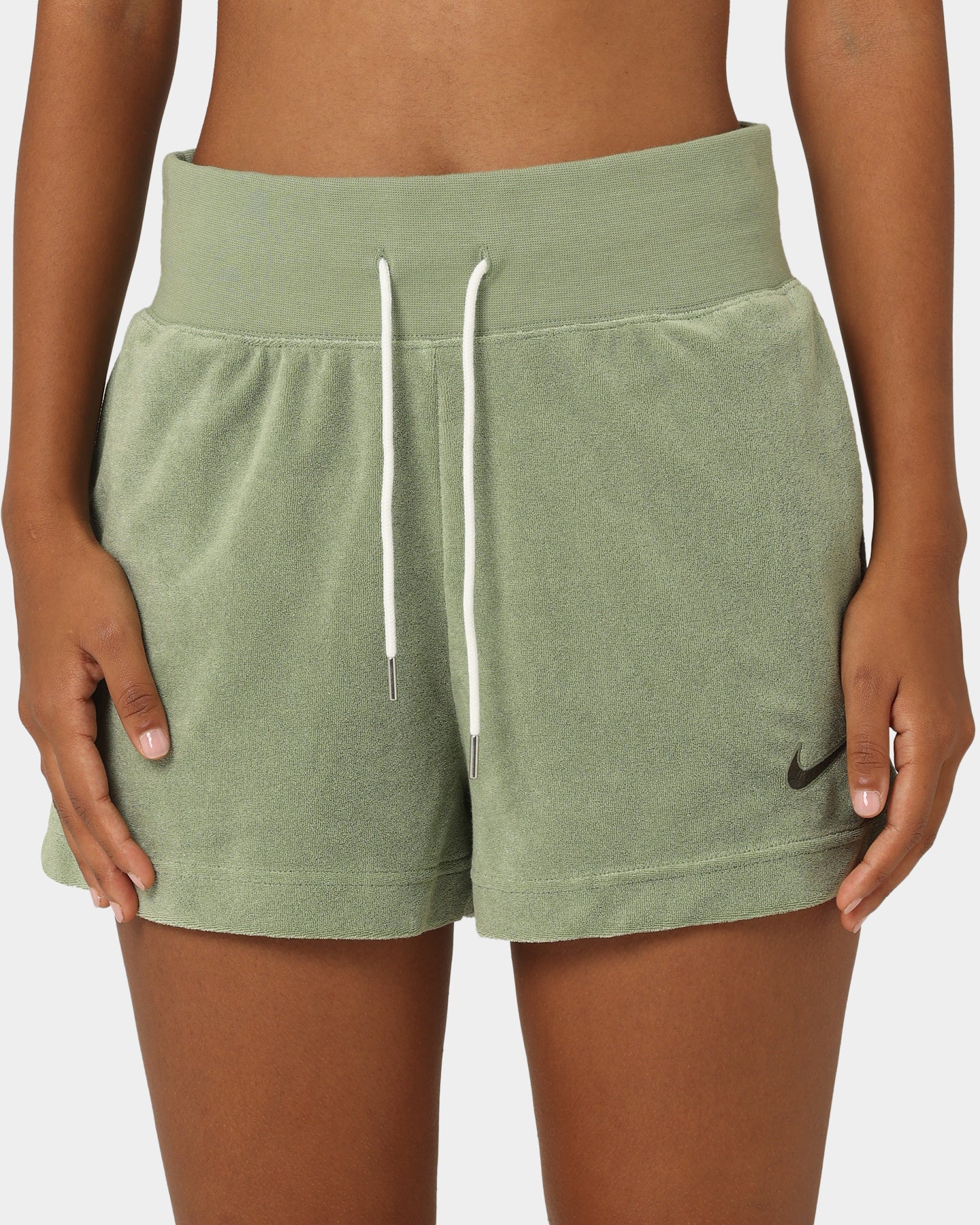 Nike Women's Nike Sportswear Terry PE Shorts Oil Green/Cargo、mySite、zt4zffjzw