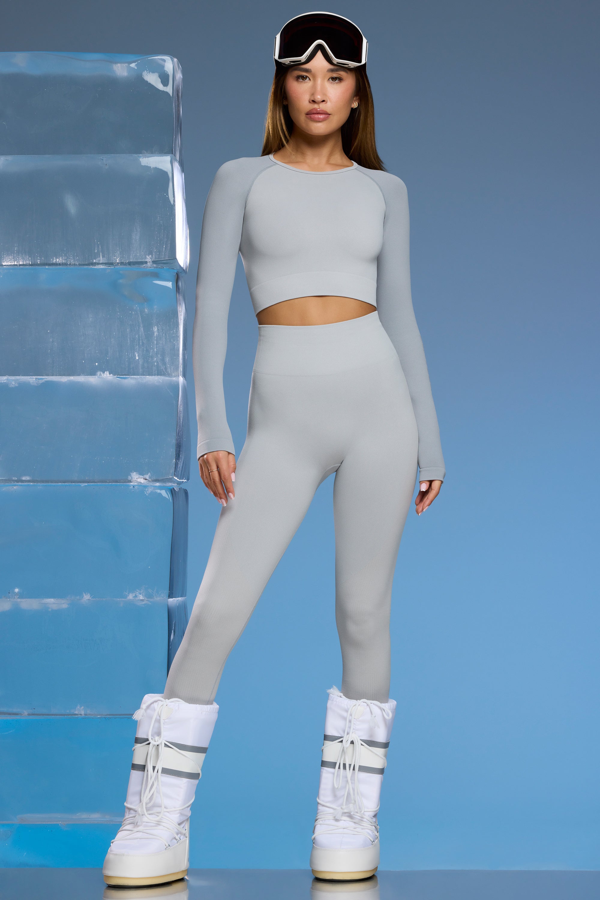 Petite Super Sculpt Base Layer Leggings in Light Grey、mySite、solidvoid
