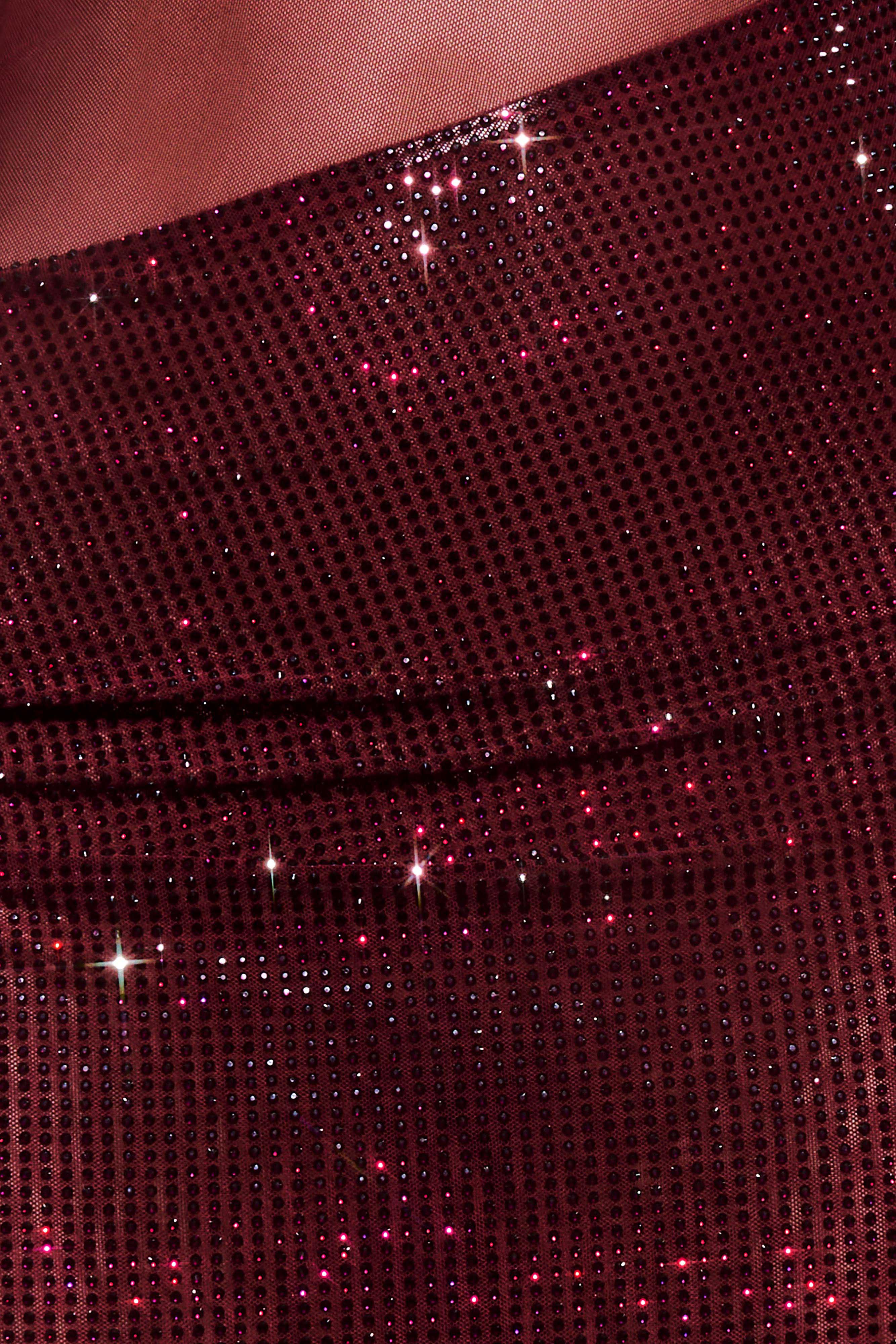 Nash Diamante Off Shoulder Maxi Dress - Mahogany、mySite、solidvoid