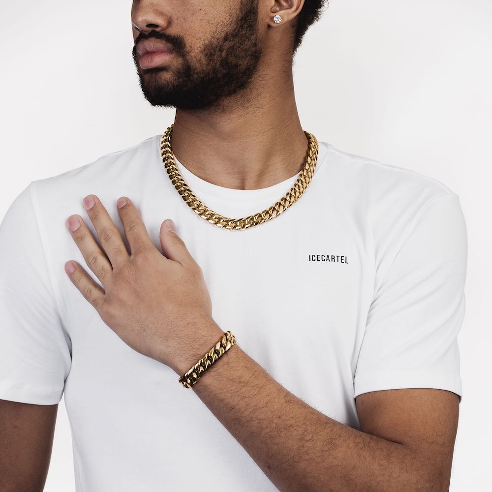 Cuban Link Bracelet with Iced Clasp 14K Gold (ALL SIZES)、mySite、hinf8tx79