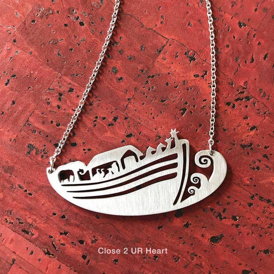 Christian Themed Necklaces-Stainless Steel Noah, Nativity Made in the USA、mySite、g9winljtr