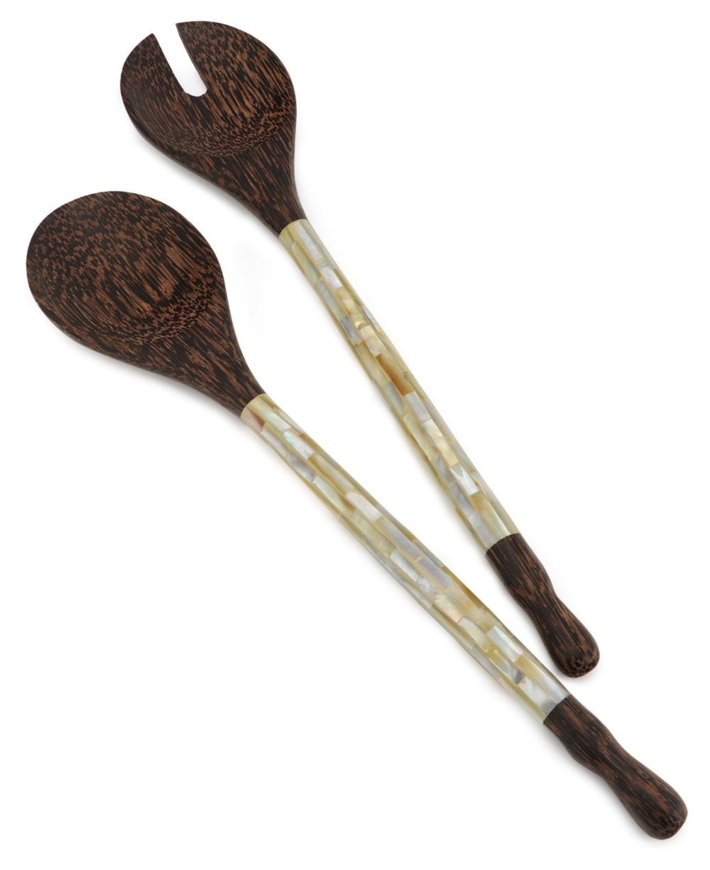 Mother of Pearl and Palm Wood Salad Servers、mySite、topwebapps