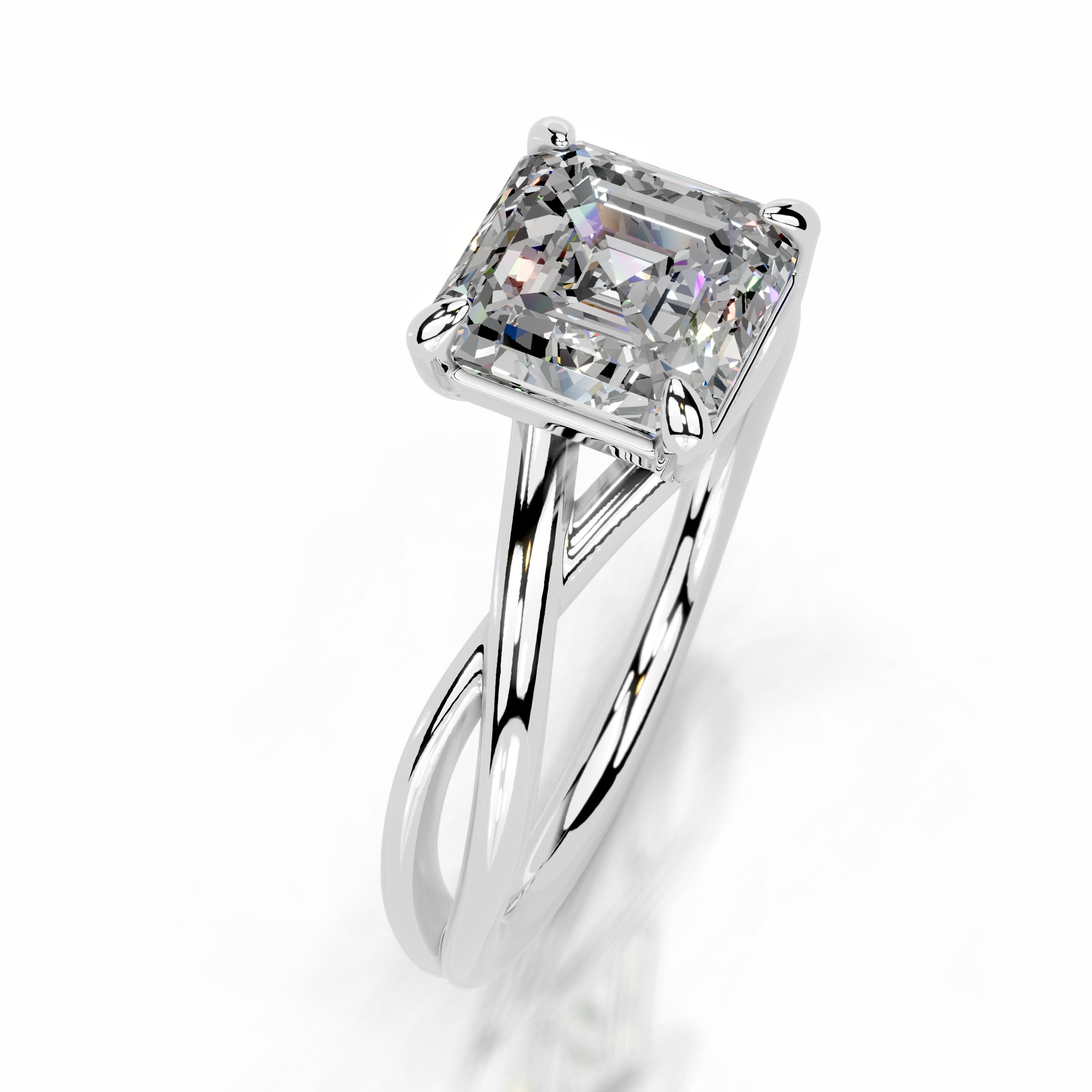 Billie Moissanite Ring - 14K White Gold、mySite、hinf8tx79