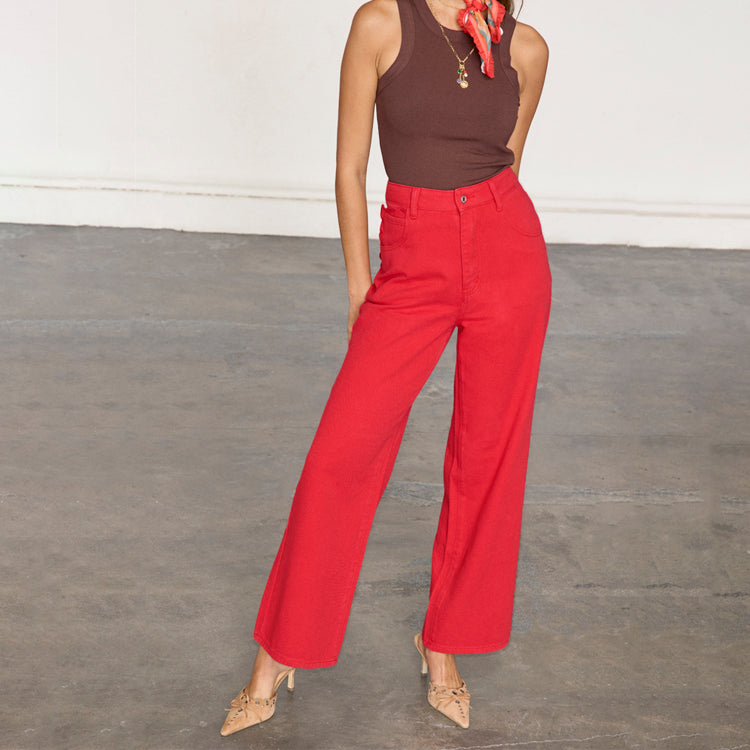 Red Denim Scallop Jeans、mySite、solidvoid