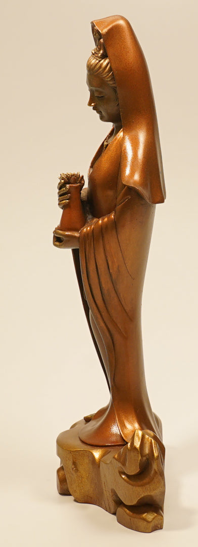 Bronze Kwan Yin with Lotus Vessel、mySite、topwebapps
