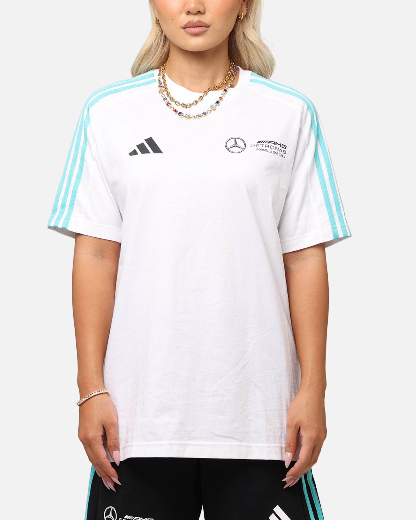 adidas x Mercedes-AMG PETRONAS Formula One F1 DNA T-Shirt White、mySite、zt4zffjzw
