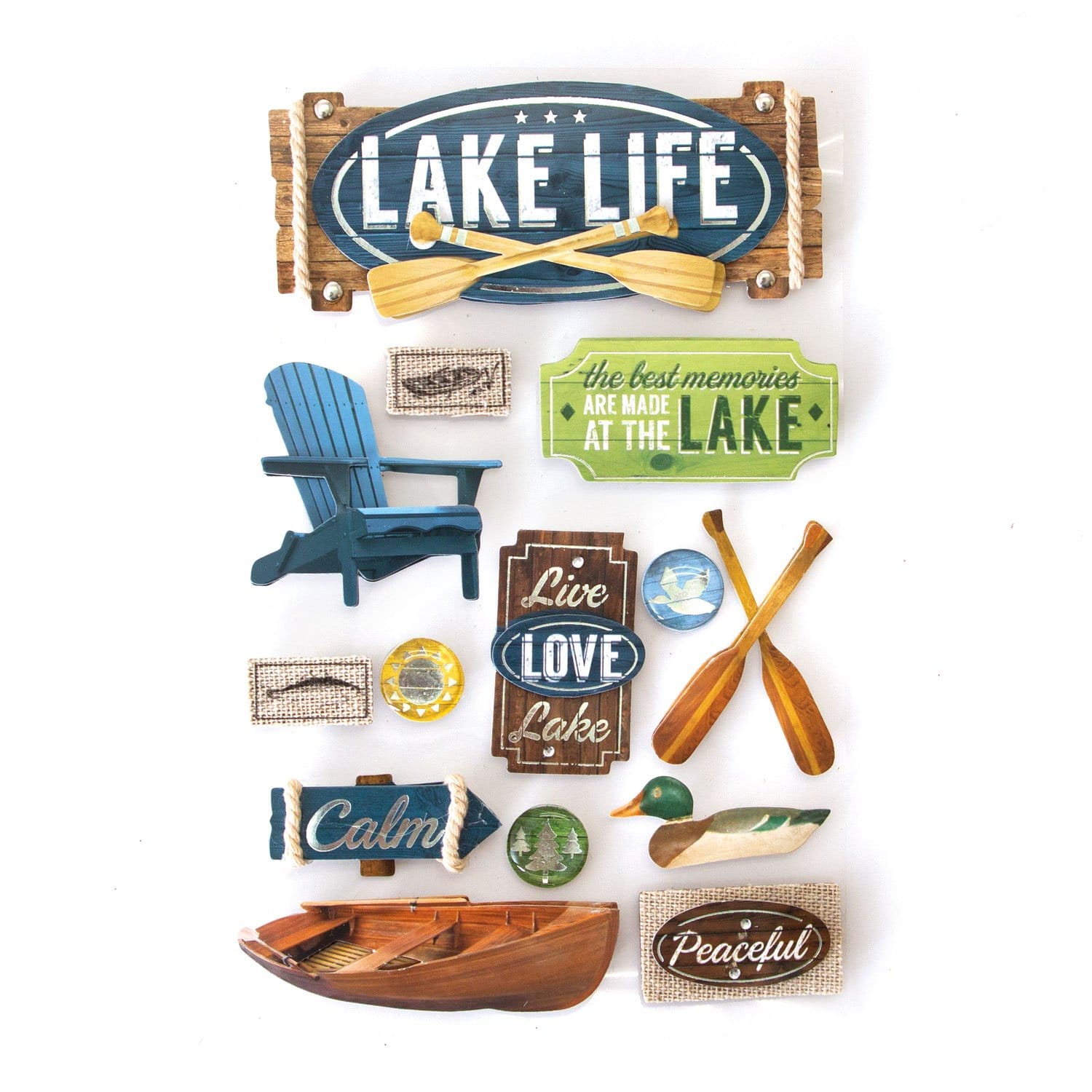  Scrapbook Stickers - 3D Lake Life、mySite、ghnorth