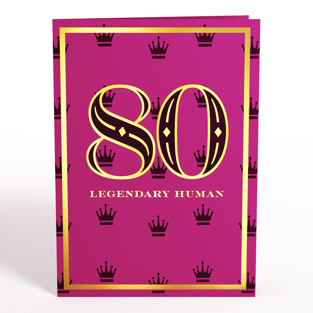 Legendary Human 80th Birthday Pop-Up Card、mySite、solidvoid