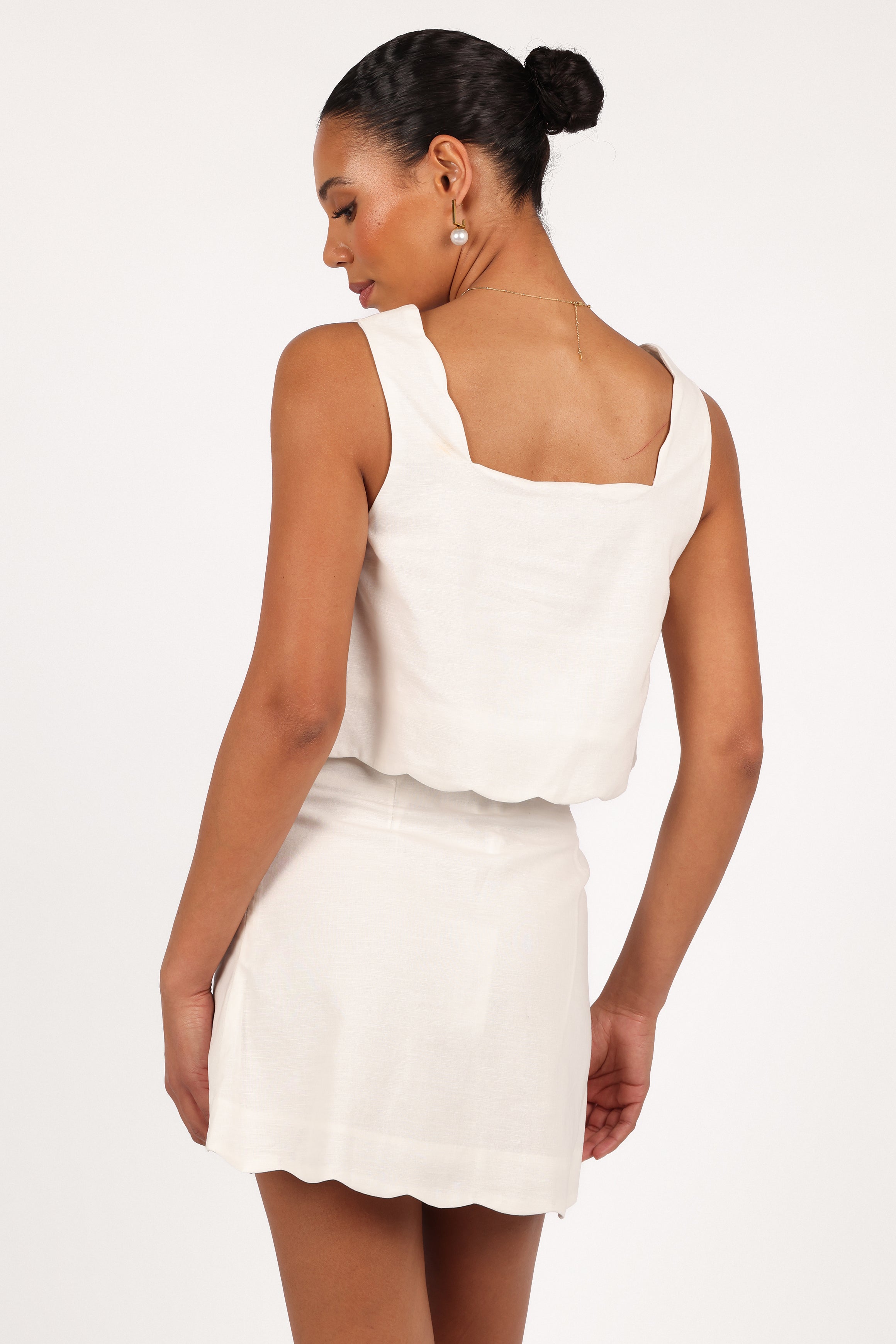  Wendie Scalloped Top - Cloud White、mySite、sugarbowlscore