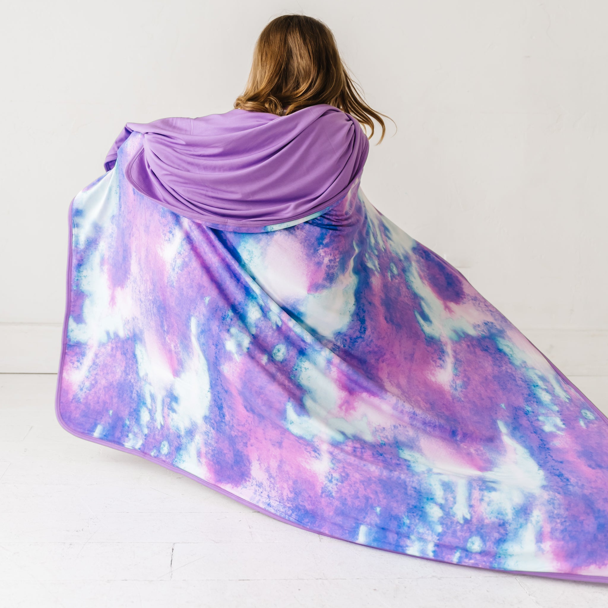 Purple Watercolor Large Cloud Blanket®、mySite、g9winljtr