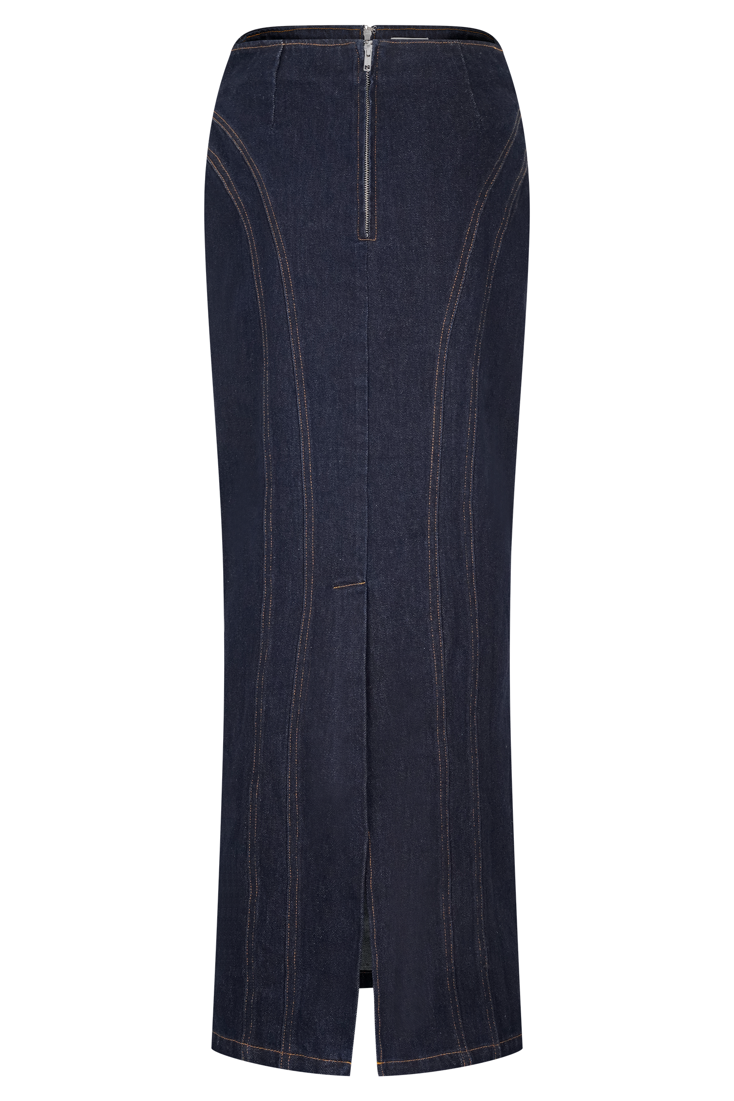 Alma Denim Maxi Skirt - Indigo Blue、mySite、solidvoid