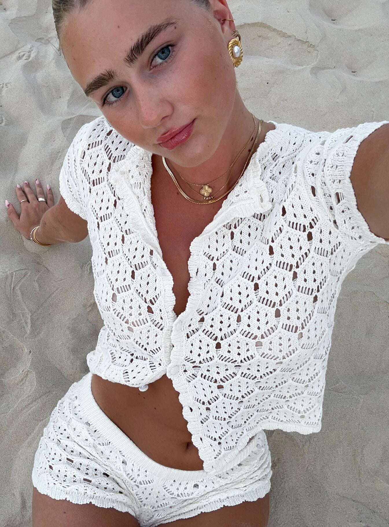 Sun Still Shines Crochet Set White、mySite、solidvoid