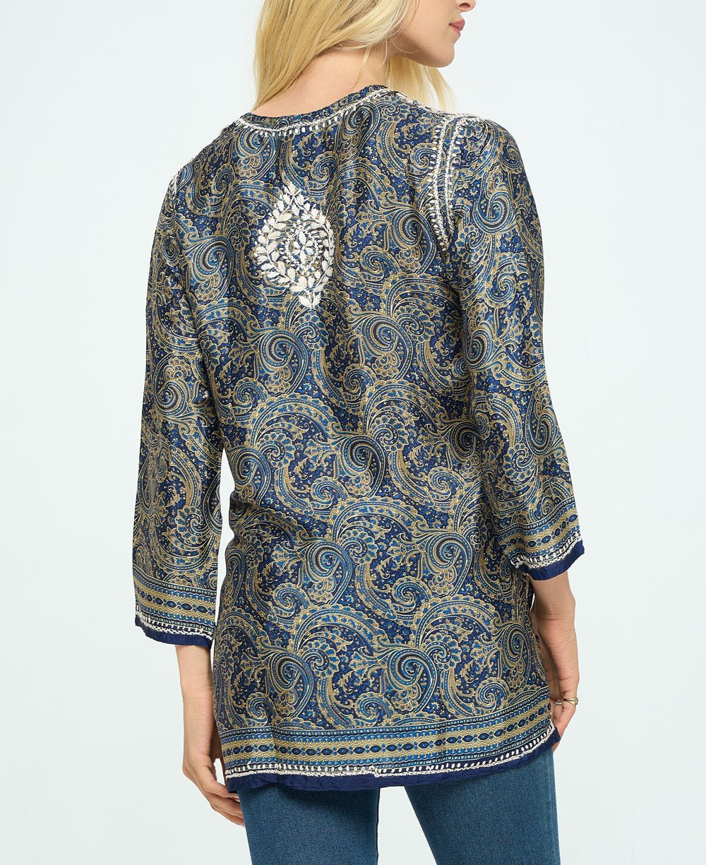 Artisan Made Embroidered Midnight Desert Tunic、mySite、topwebapps
