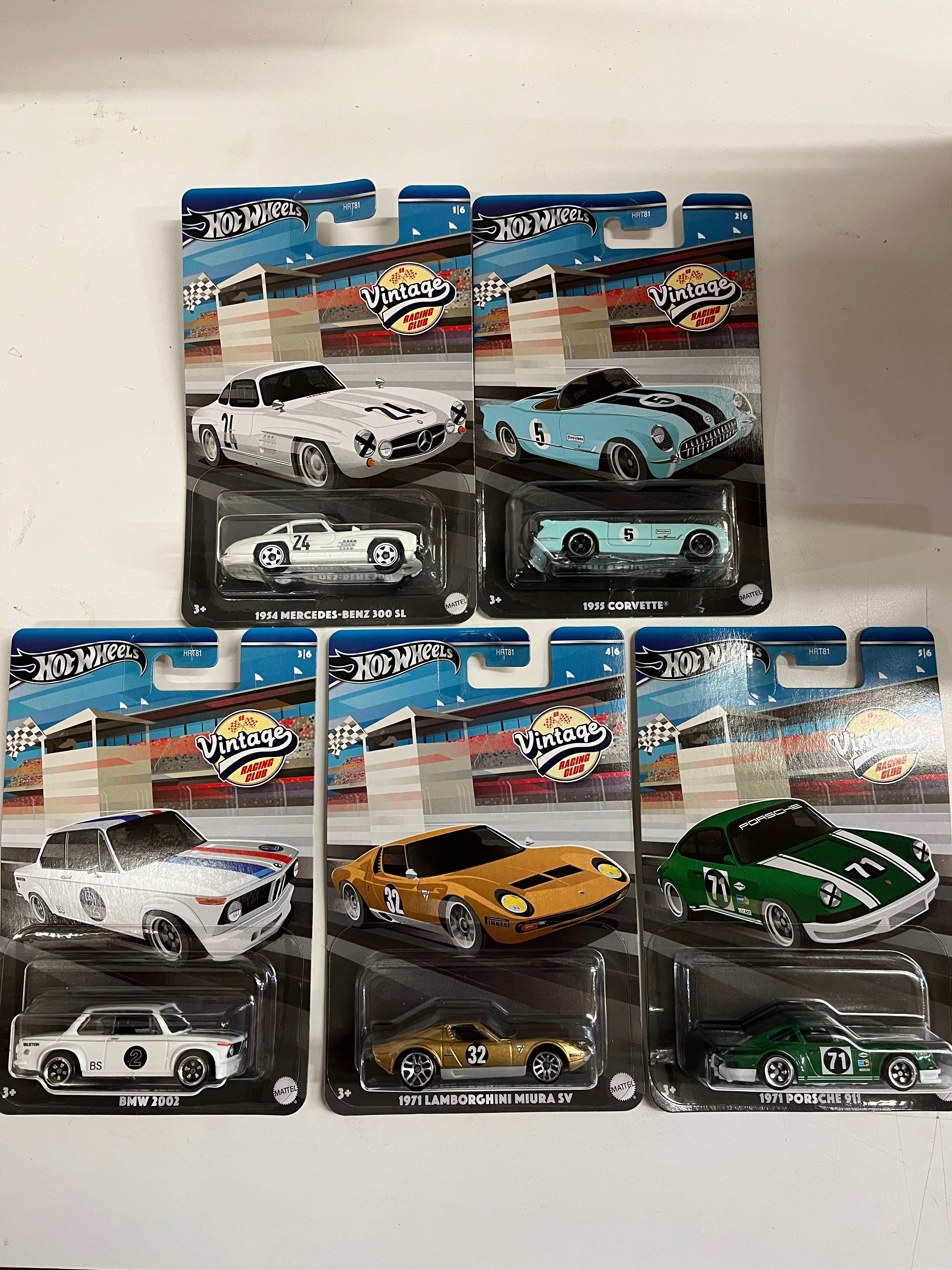 New!! 5 Car Set * 2024 Hot Wheels Vintage Racing Club、mySite、hgirdovlk