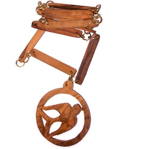  Extra Large Dove ( Pigeon ) carved necklace by hand - ( 2.75 inches pendant and 70cm necklace ) with Certificate、mySite、elrpsem3k