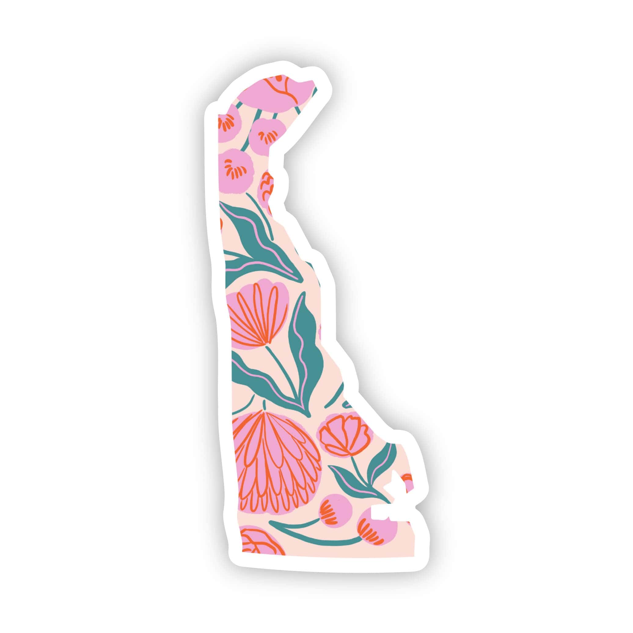  Delaware Sticker - Elegant Floral、mySite、ghnorth
