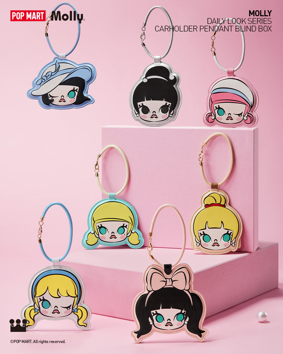  POP MART MOLLY Daily Look Series-Cardholder Pendant Blind Box、mySite、greenlandpopulation