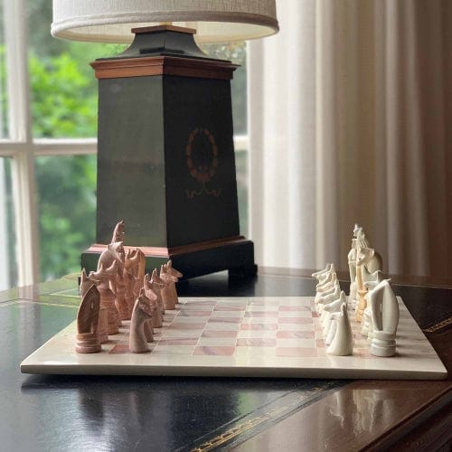 Hand Carved Kenya Traditional Soapstone Animal Chess Set or Pieces- 15 Board、mySite、g9winljtr