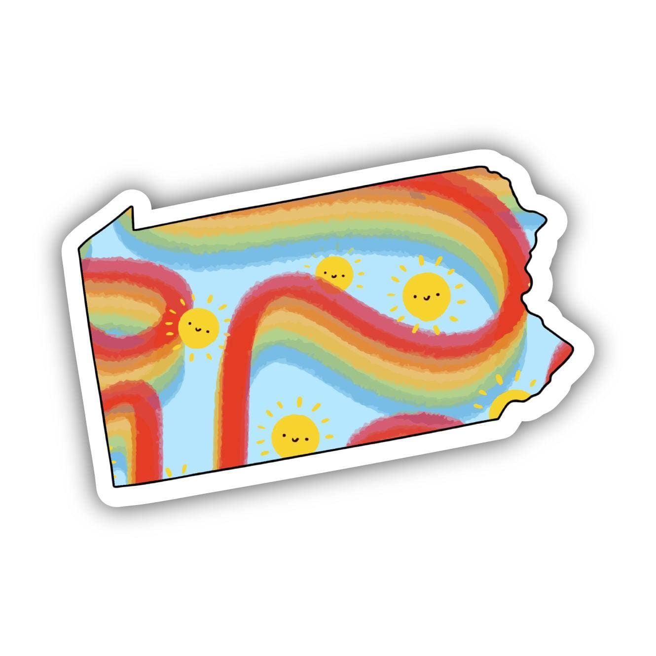  Pennsylvania Rainbow Fun Sticker、mySite、ghnorth