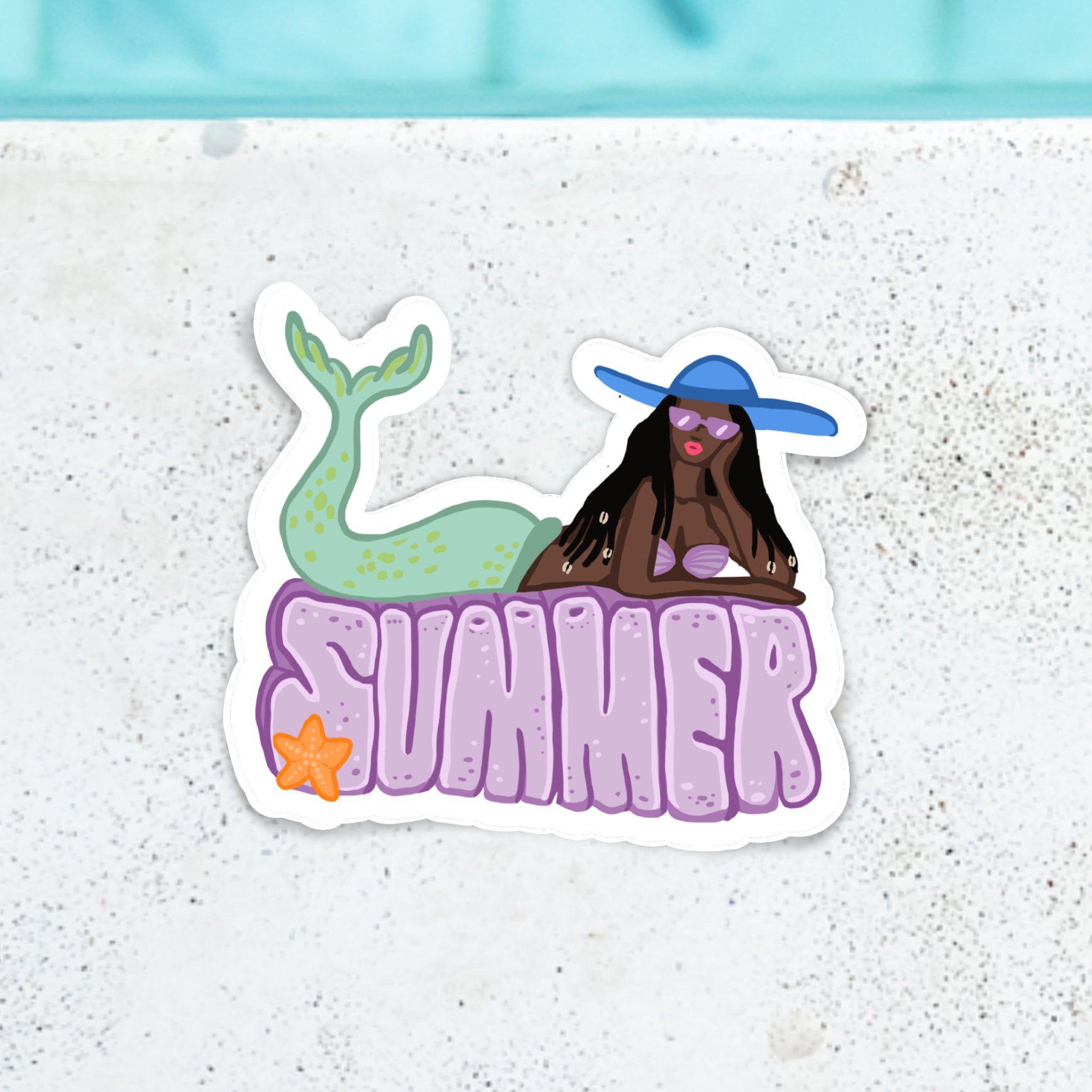  Mermaid Purple Summer Sticker、mySite、elrpsem3k