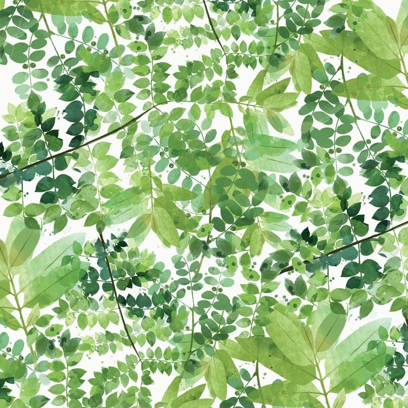  Scrapbook Paper - Green Watercolor Leaves、mySite、ghnorth