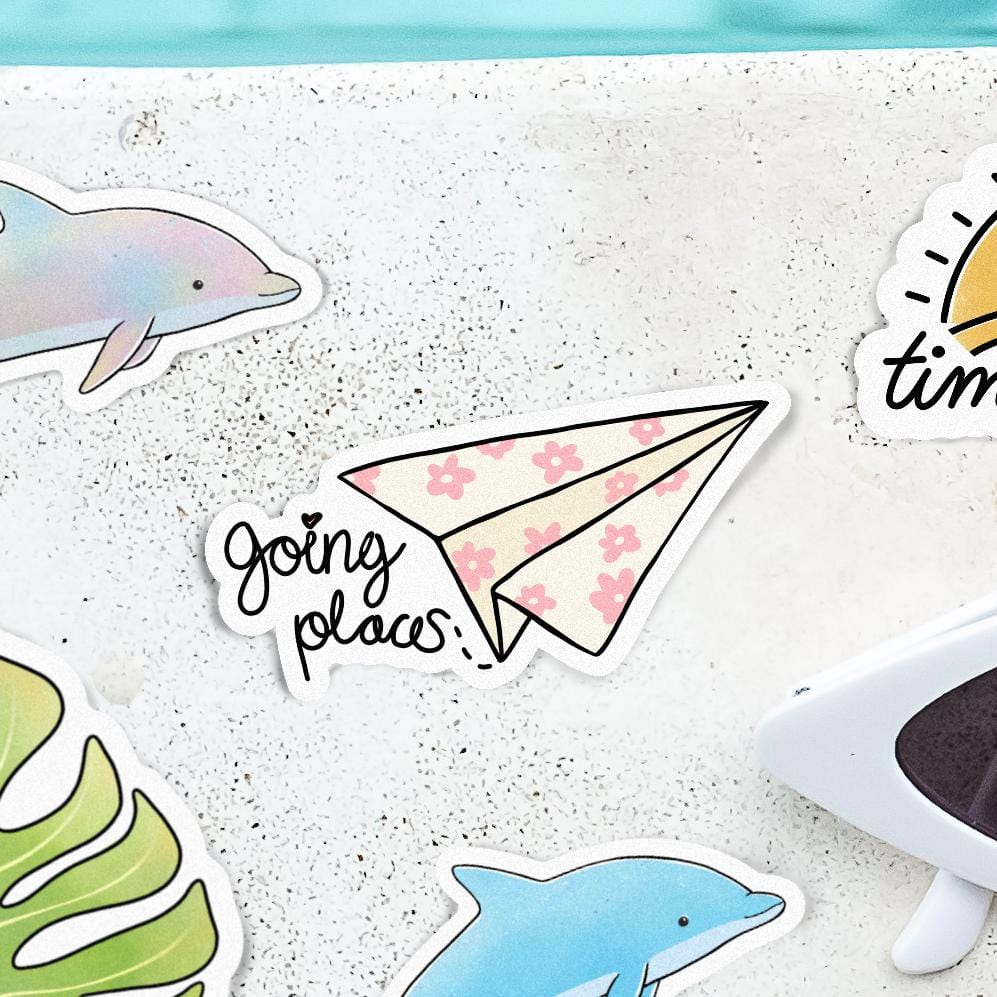  Going Places Paper Airplane Sticker、mySite、elrpsem3k