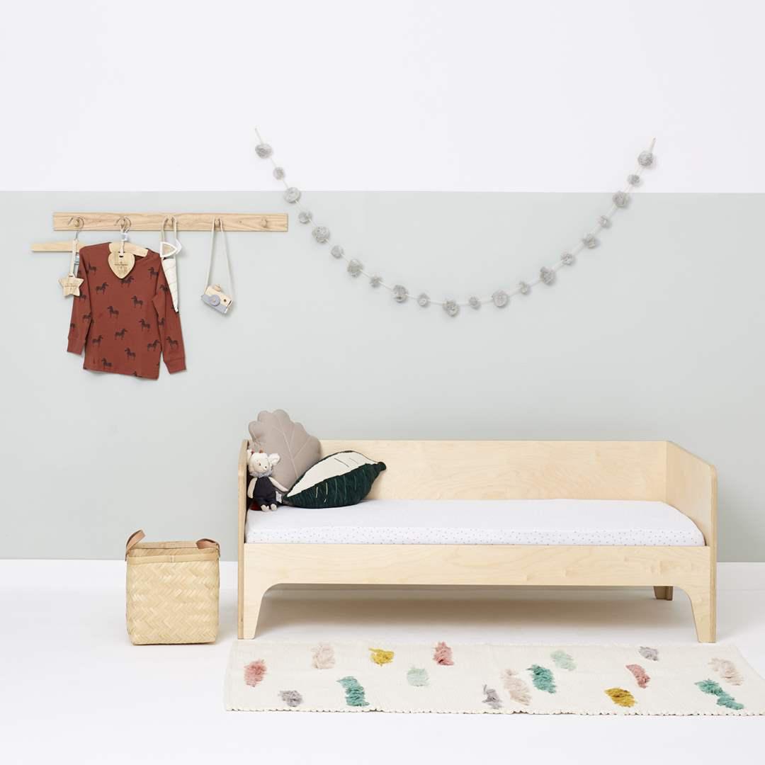  The Little Green Sheep Organic Cot & Cot Bed Fitted Sheet - White Rice、mySite、merchandisen
