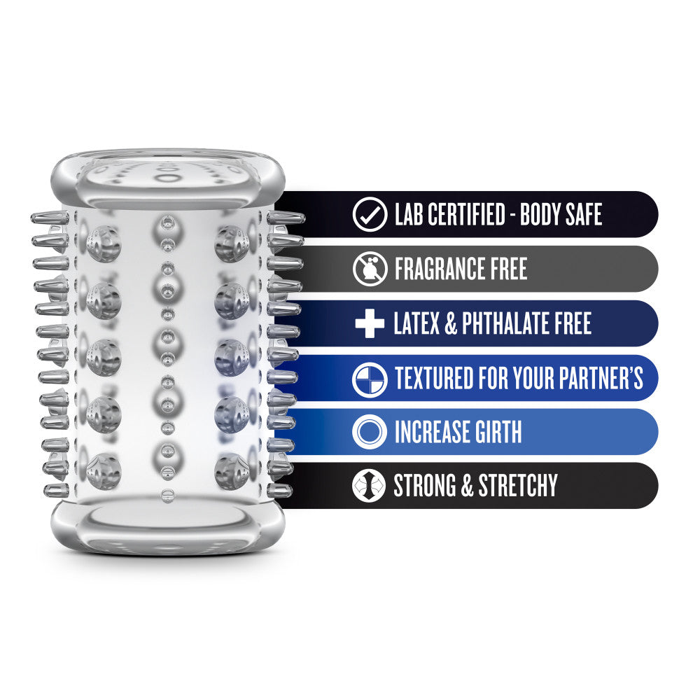 Stay Hard By Blush® | 03: Clear Soft Tickler Spiked Penis Sleeve、mySite、bottomscart