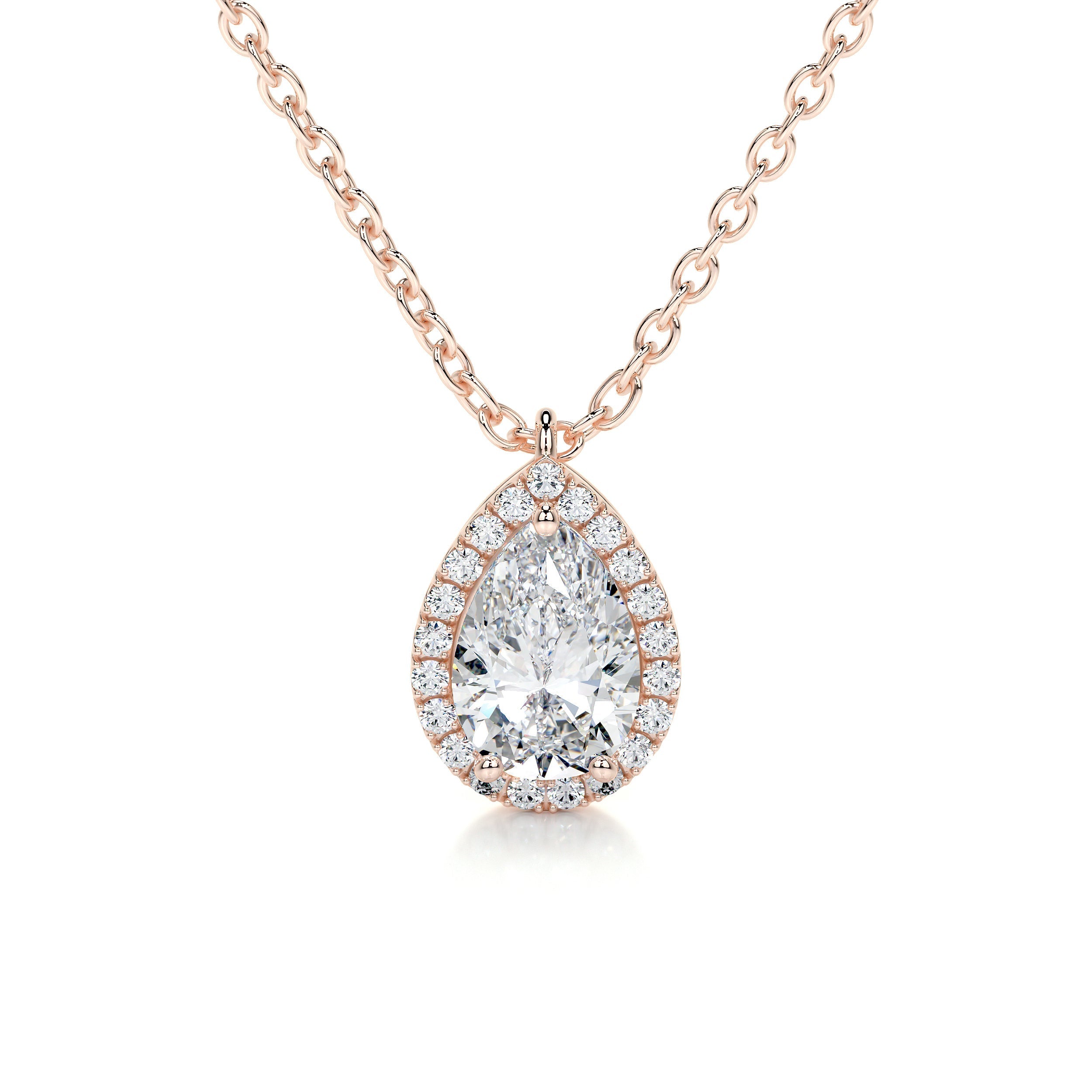 Petit Nancy Lab Grown Diamond Pendant -14K Rose Gold、mySite、hinf8tx79