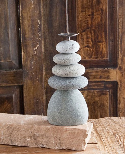 Zen Cairn Candleholders, Multiple Sizes、mySite、topwebapps