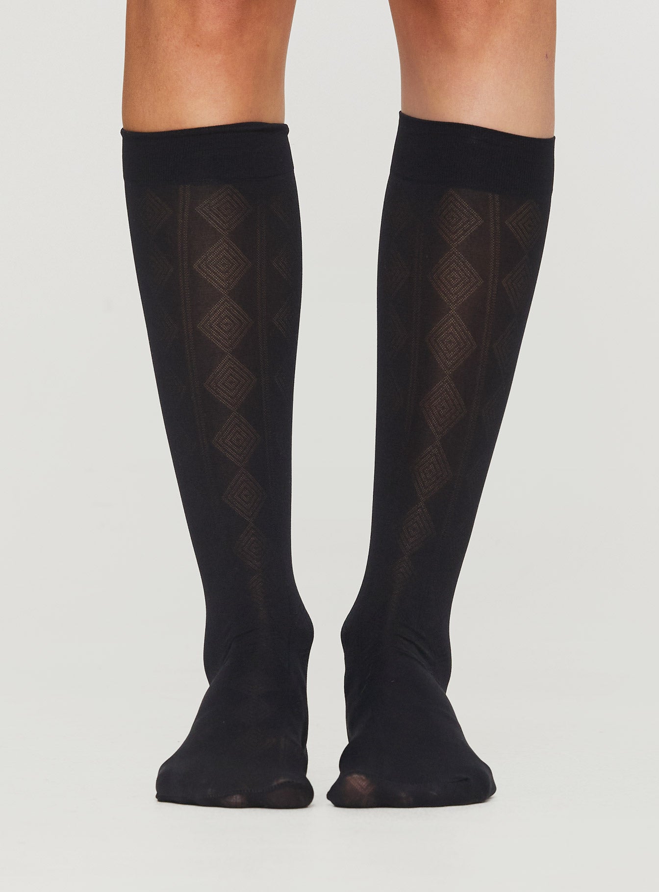 Campeon Knee High Socks Black、mySite、solidvoid