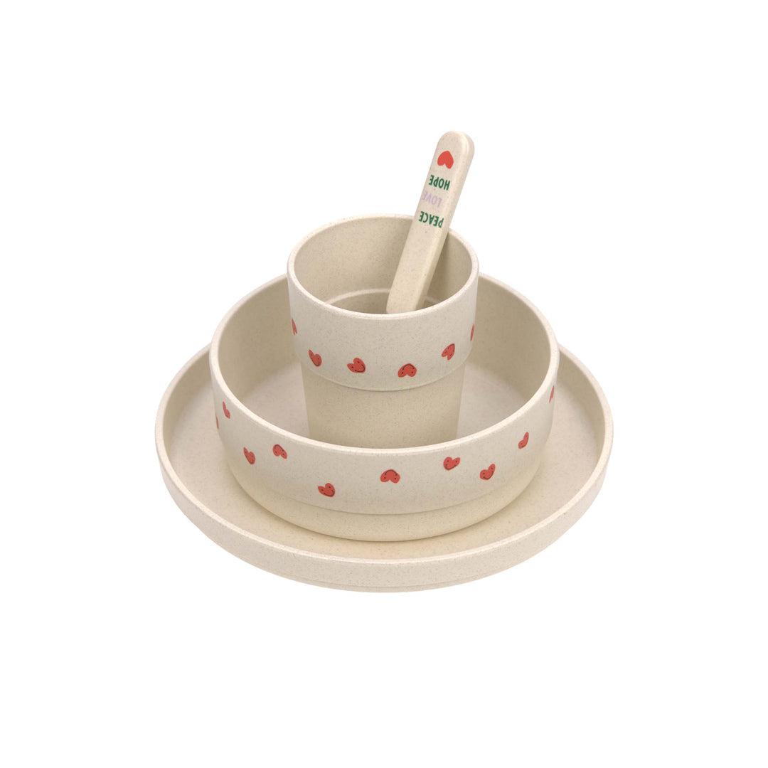  Lassig Cellulose Dish Set - Happy Rascals - Lavender - Smile Heart、mySite、merchandisen