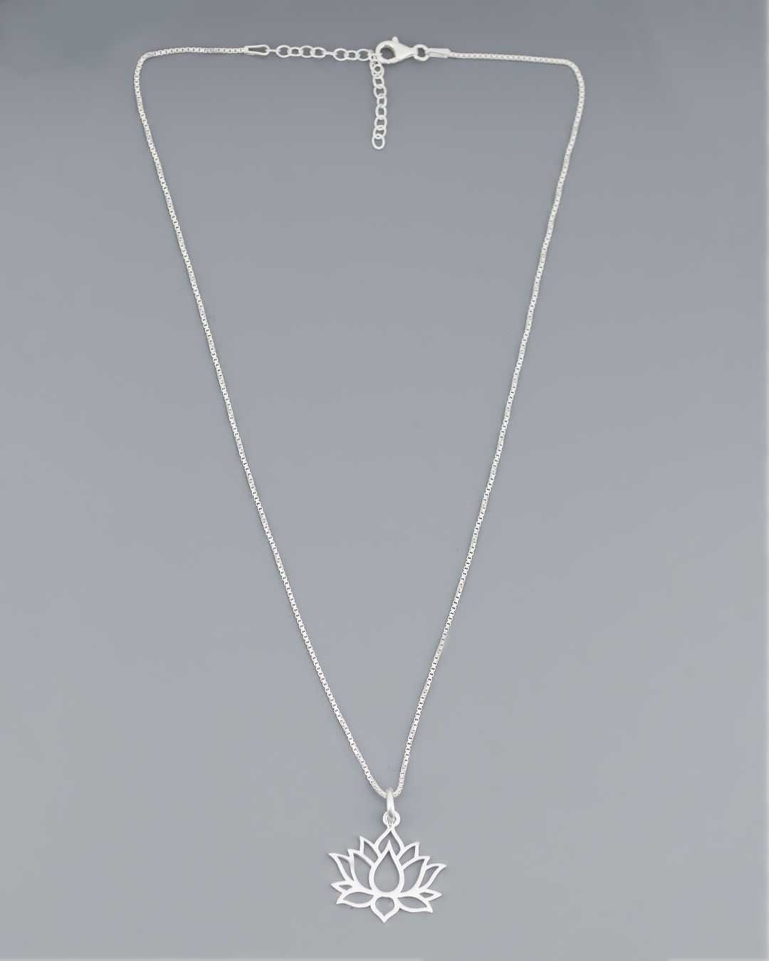Simple Sterling Lotus Pendant Necklace、mySite、topwebapps