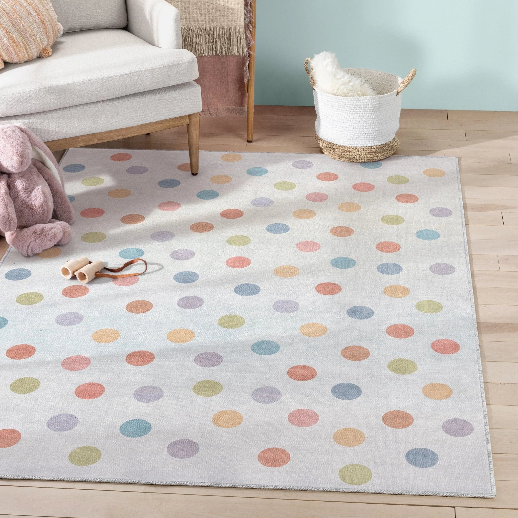 Multi Dot Modern Multi Color Area Flat-Weave Rug、mySite、gigharbornorthrealestate