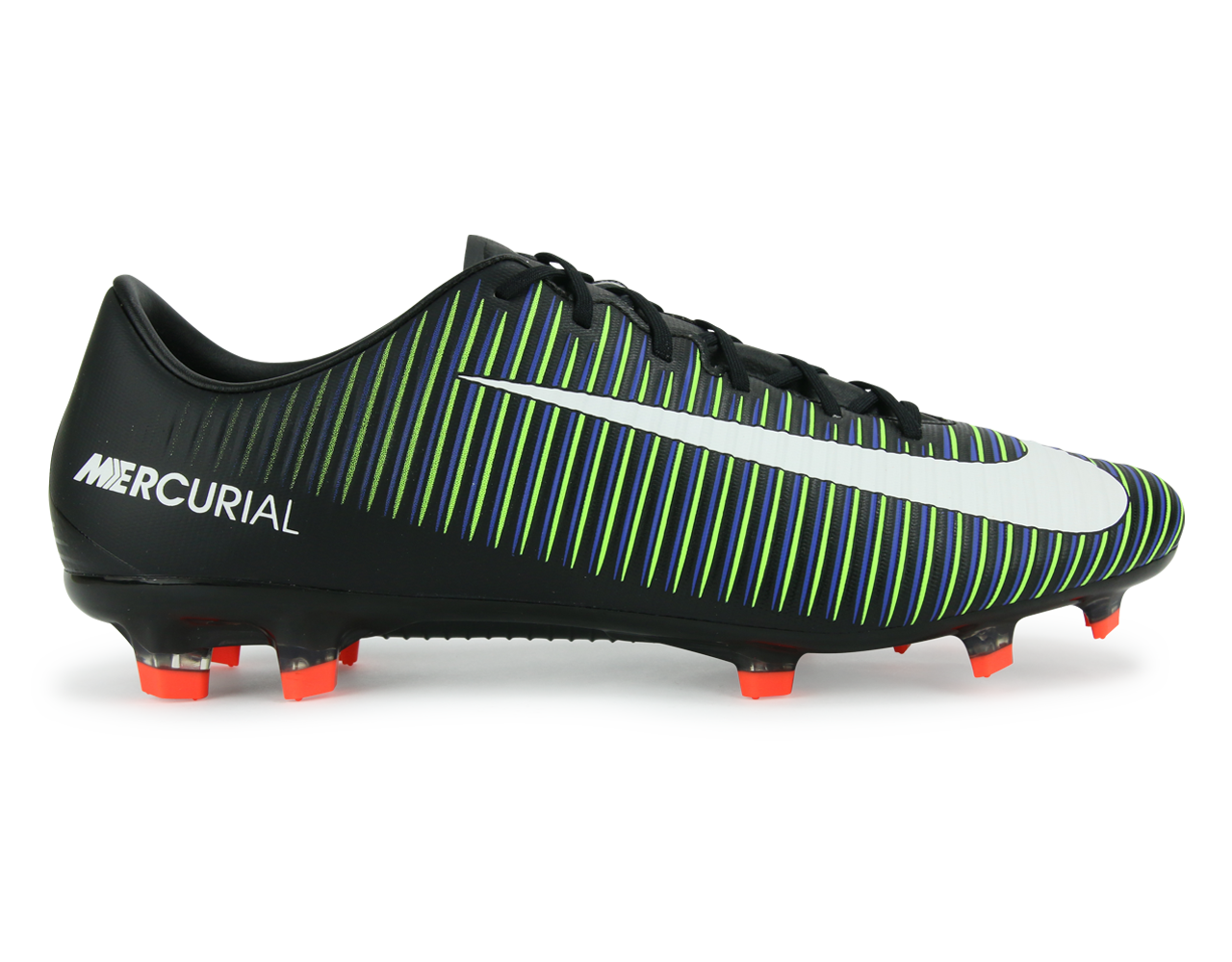 Nike Men's Mercurial Veloce III FG Black/White/Electric Green、mySite、noshort