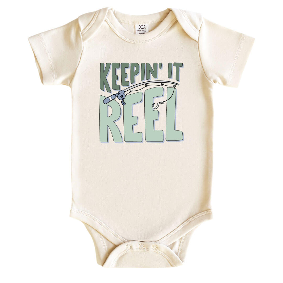  Keepin' It Reel Graphic Bodysuit | Natural、mySite、layawaytickets