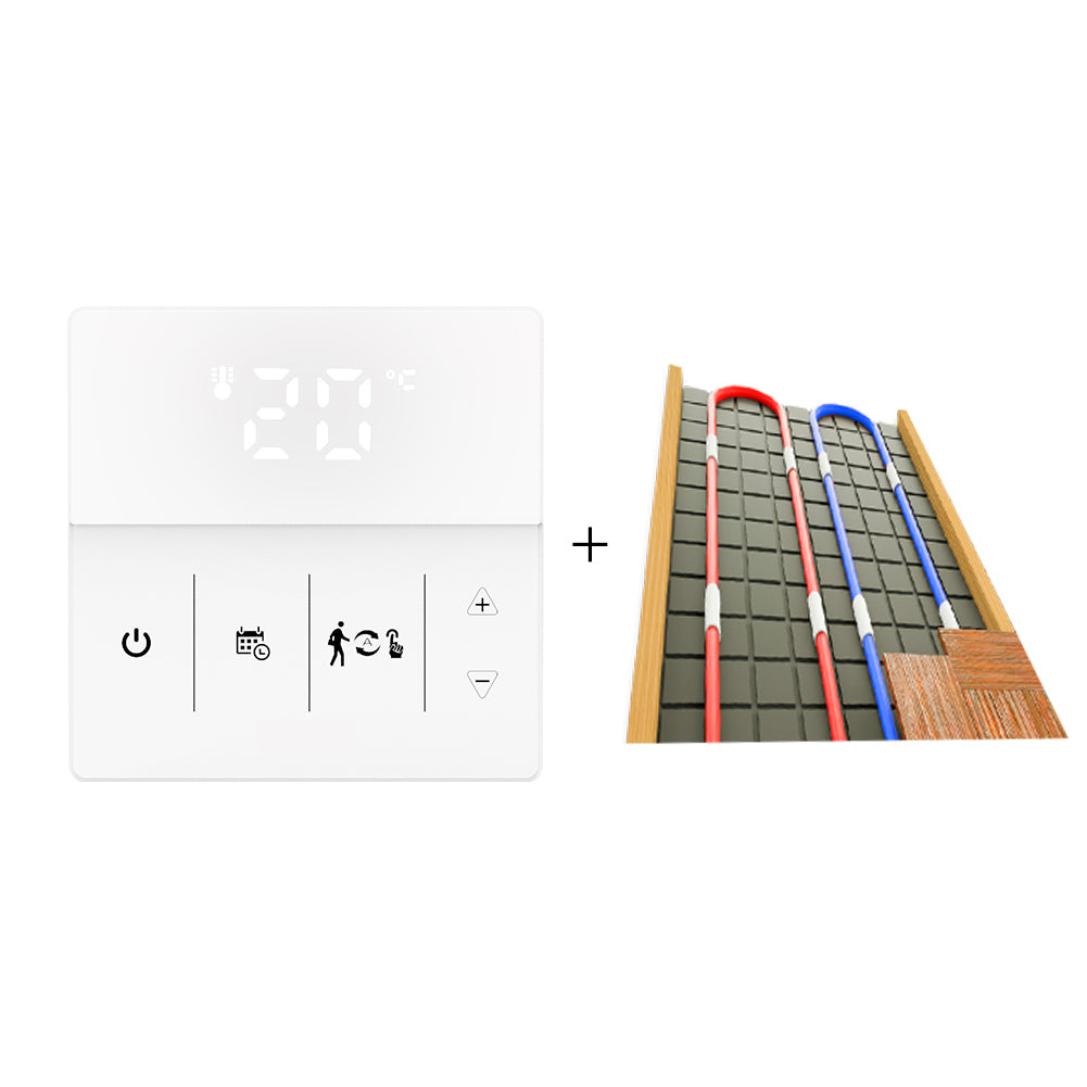WiFi Smart Programmable Thermostat Electric Underfloor Heating Touch Screen Temperature Controller Logo Color Adjustable、mySite、fannypackpong