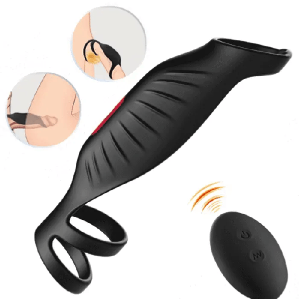 Inspire Double Vibrating Cock Sleeve | Head & Glans Lock | Couples | Remote Control | USB、mySite、bottomscart