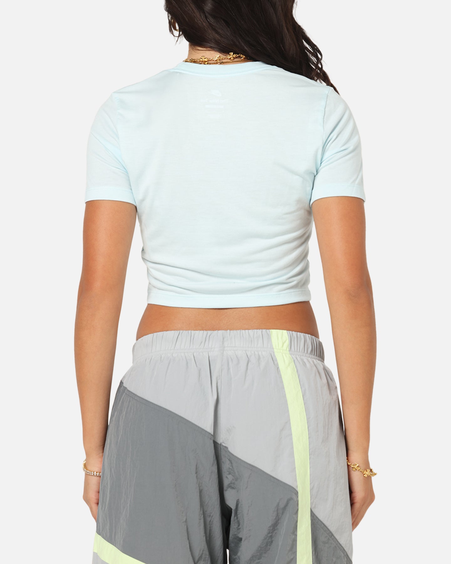 Nike Women's Sportswear Essential Slim Cropped T-Shirt Glacier Blue/White、mySite、zt4zffjzw
