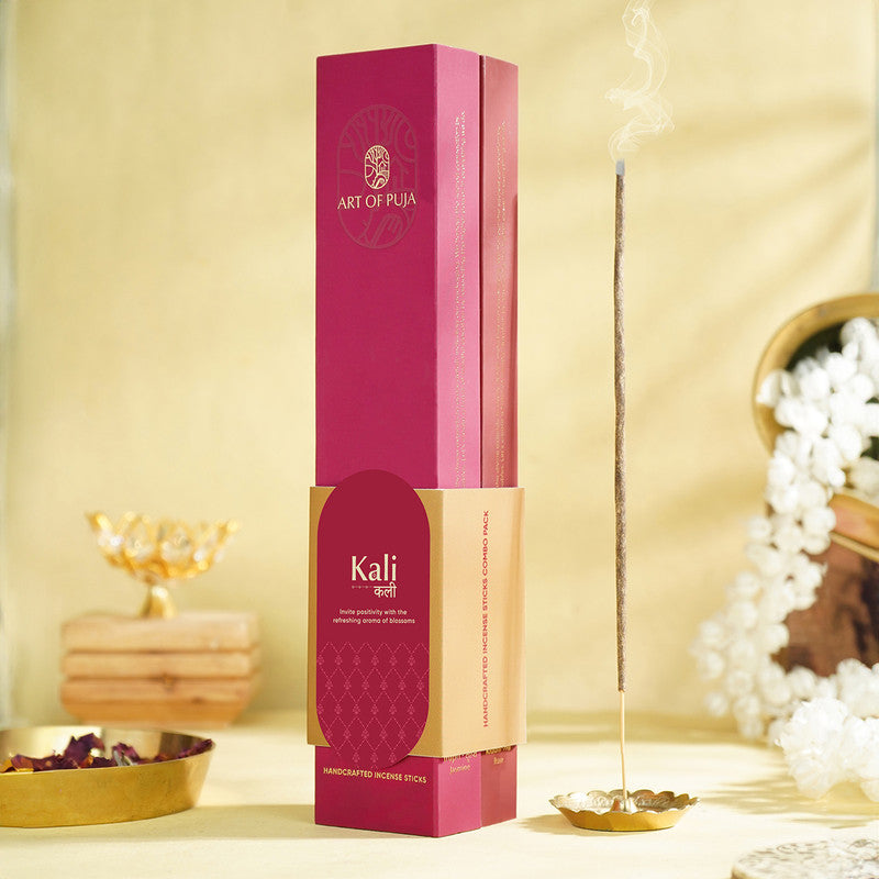 Wooden Festive Gift Box | Incense Stick & Incense Holder | Floral Fragrance | Set of 2、mySite、camillekostekn