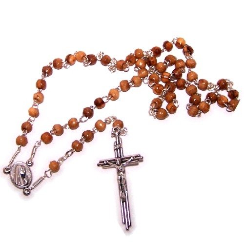 Top quality mini-beads olive wood Rosary (4mm beads - 13 inches)- with Cert.、mySite、topwebapps