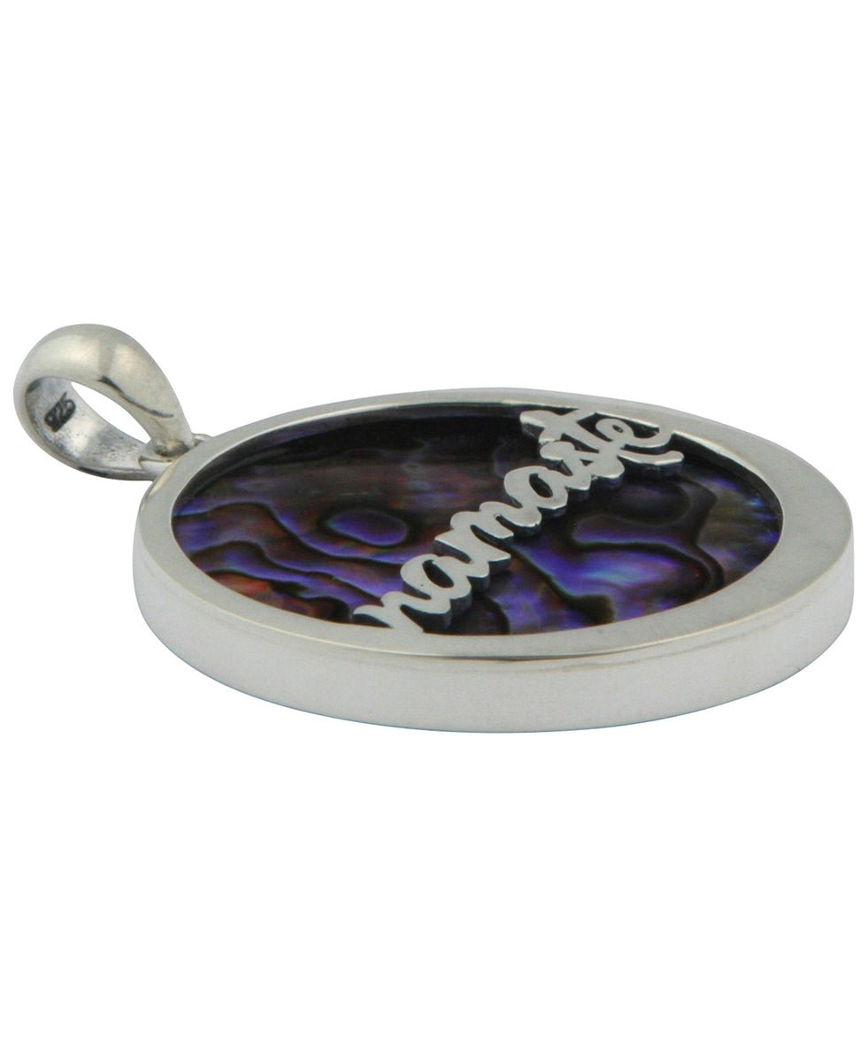 Abalone Shell Namaste Pendant, Sterling Silver、mySite、topwebapps