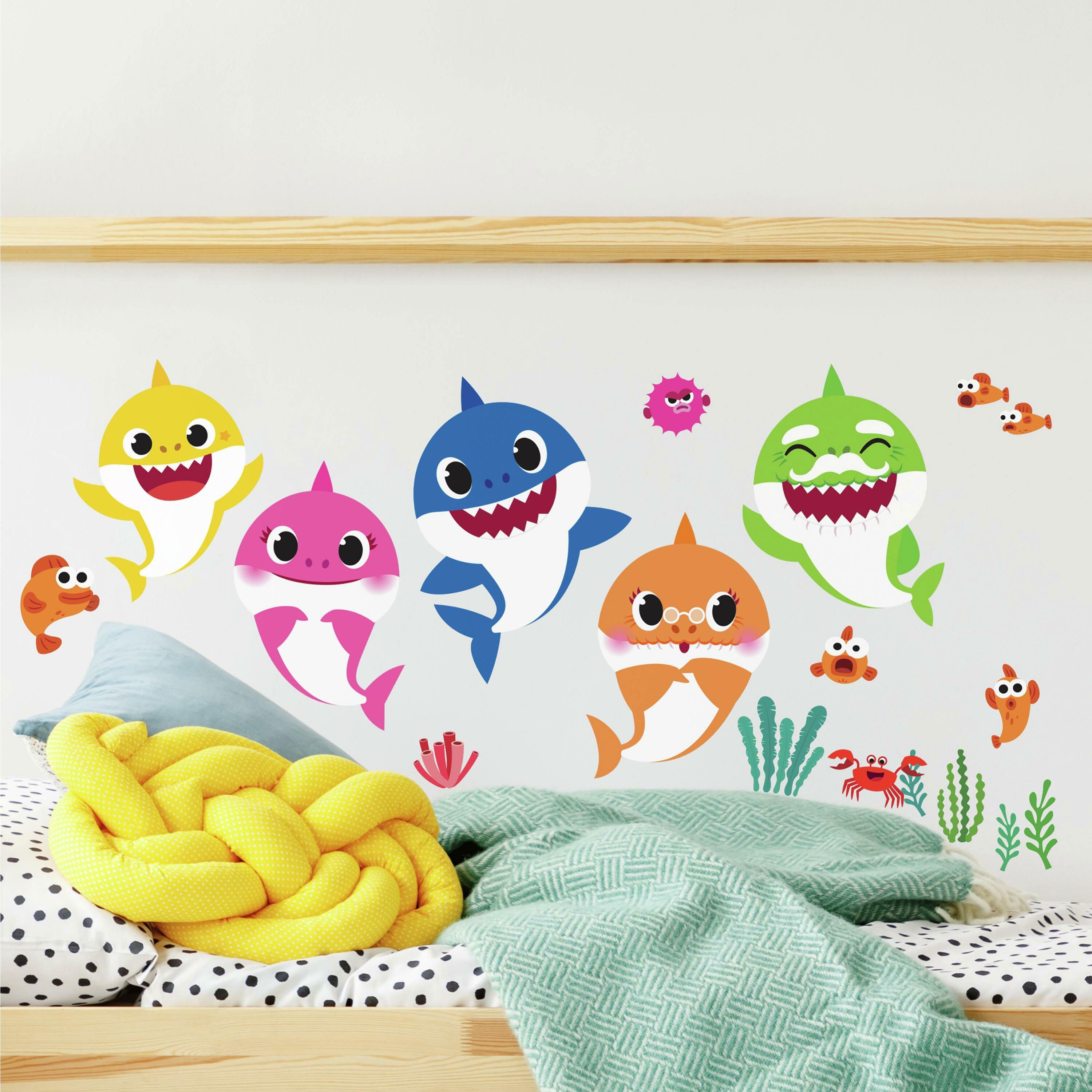  Baby Shark Wall Sticker Decals、mySite、ghnorth