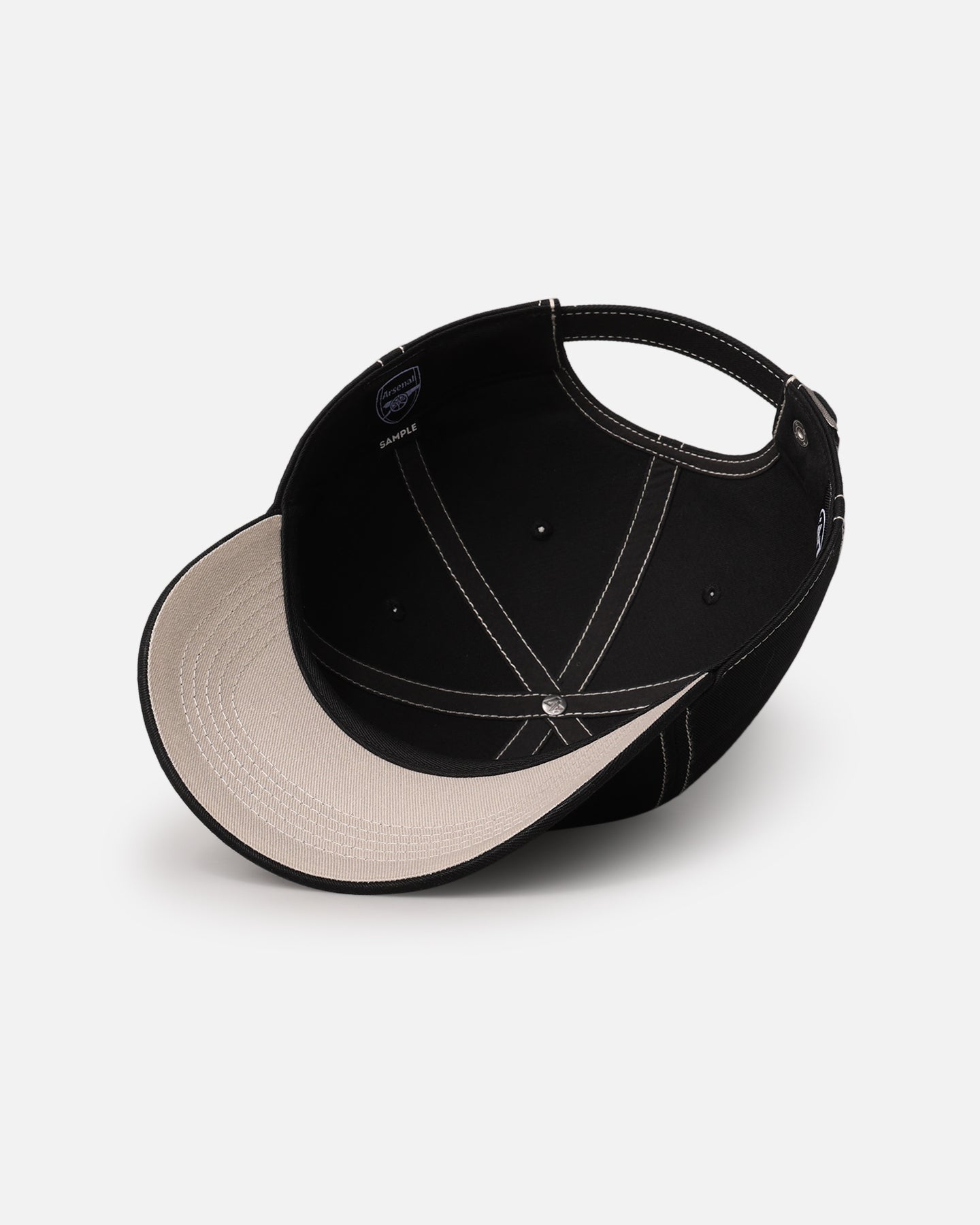 47 Brand Arsenal FC 'Contrast Stitch' 47 Clean Up Strapback Black/Bone、mySite、zt4zffjzw