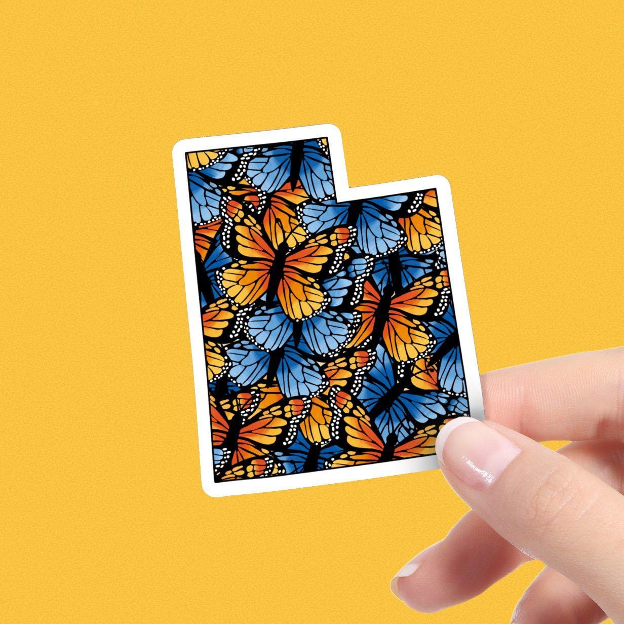  Utah Butterfly Pattern Sticker、mySite、elrpsem3k