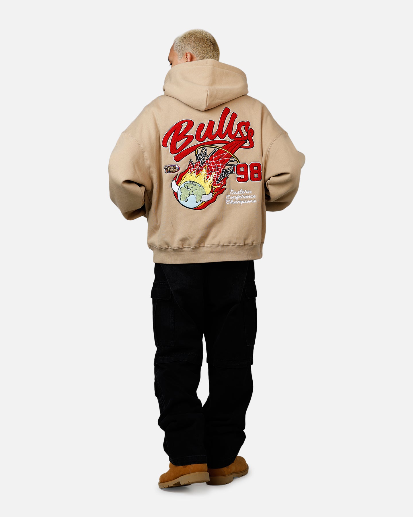 Mitchell & Ness Chicago Bulls Fireball Hoodie Tan、mySite、zt4zffjzw