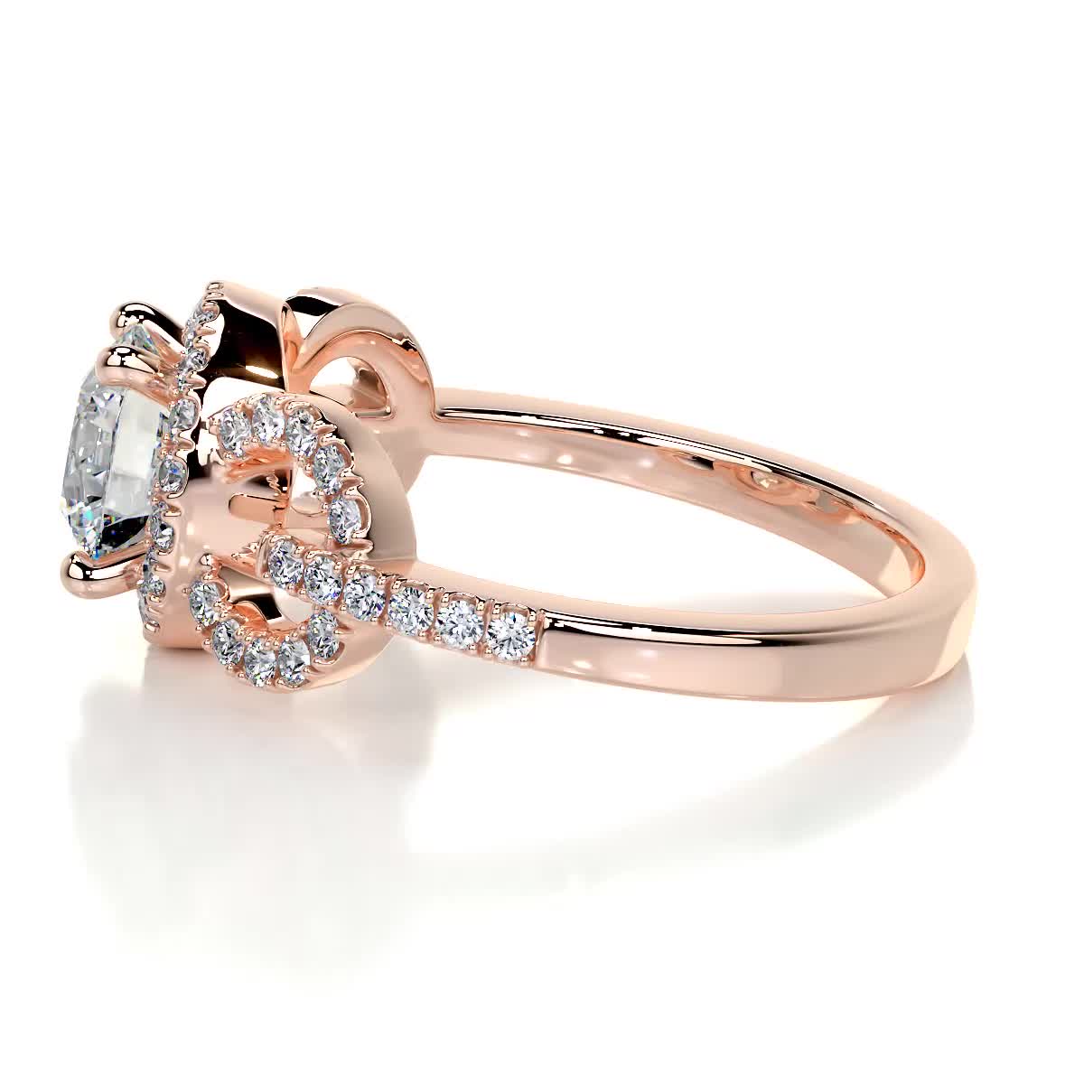 Elize Moissanite & Diamond Ring -14K Rose Gold、mySite、hinf8tx79