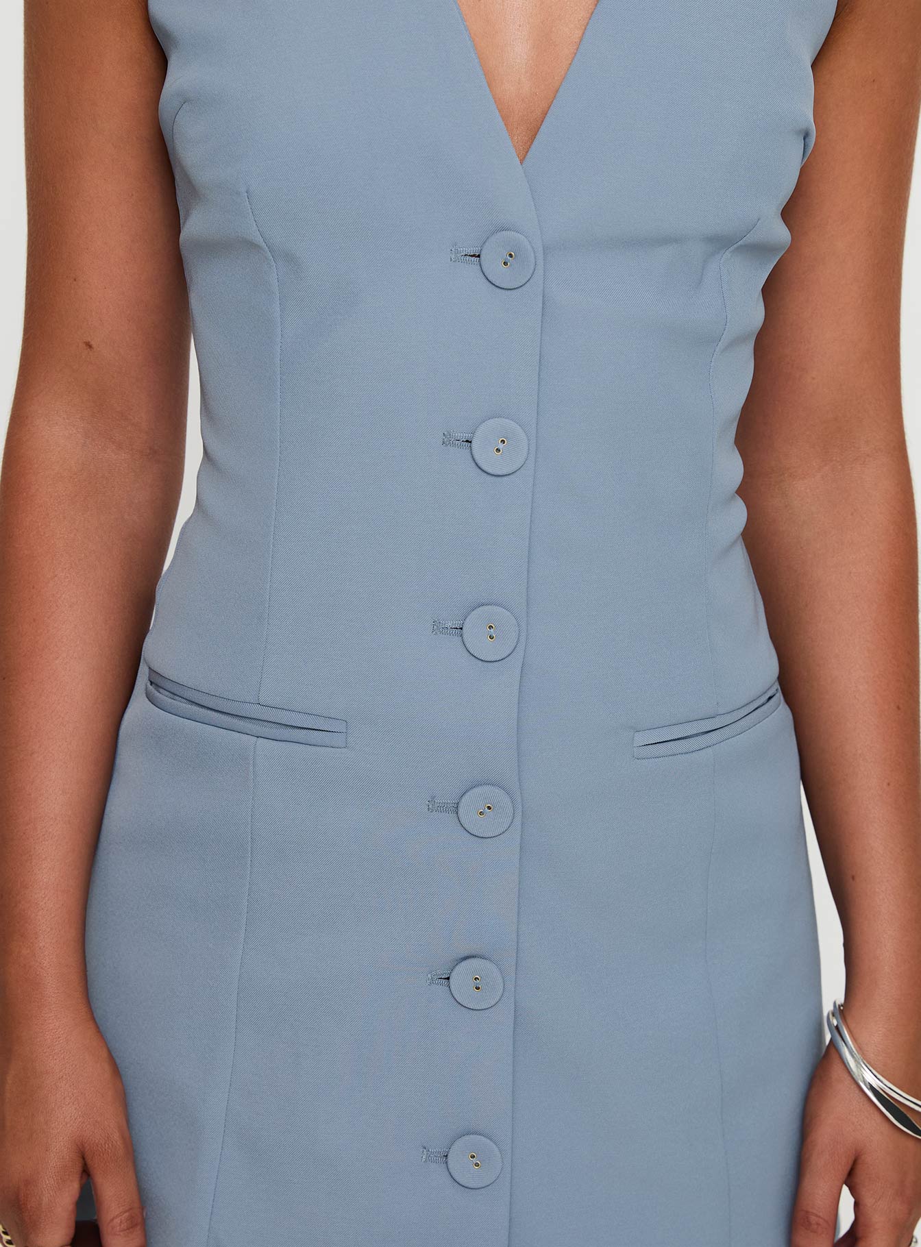 Vyxen Halter Mini Dress Blue、mySite、solidvoid