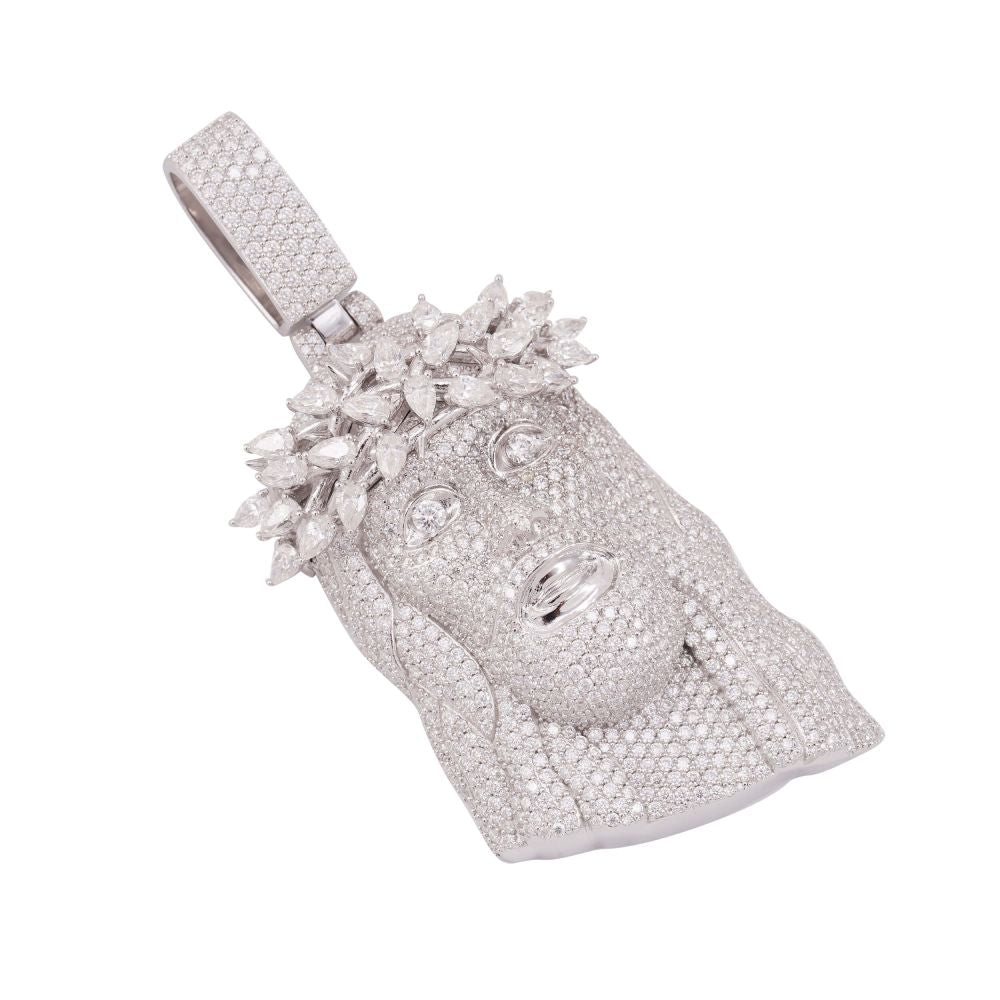 Moissanite Oval Cut Jesus Pendant 14K Gold、mySite、hinf8tx79